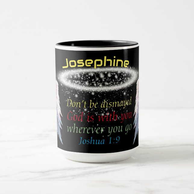 Joshua 1:9 Christliche Glaubensnachrichten Meditat Tasse (Zentrum)