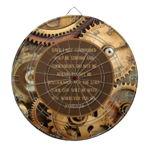 Joshua 1:9 Dart Board ermutigender Bibelvers  Dartscheibe
