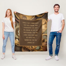 Joshua 1:9 Flanelldecke ermutigender Bibelvers 