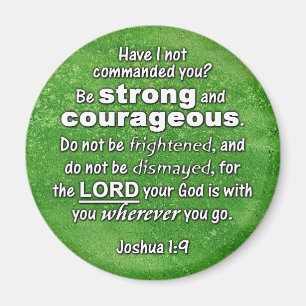 Joshua-1:9 ist starker u. mutiger Bibel-Vers Magnet