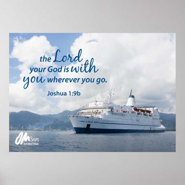 Joshua 1:9 Print Poster (Vorne)