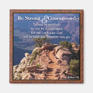 Joshua 1:9 Sei ein starkes Schriftzeichen Magnet