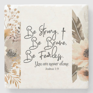 Joshua 1 9 sei stark, sei tapfer Bibelverse Steinuntersetzer