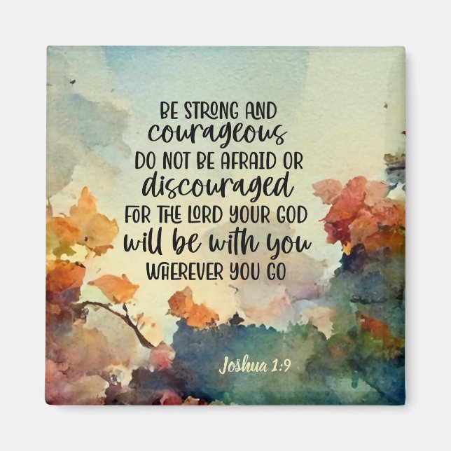 Joshua 1:9 Sei stark und mutig Magnet (Vorne)