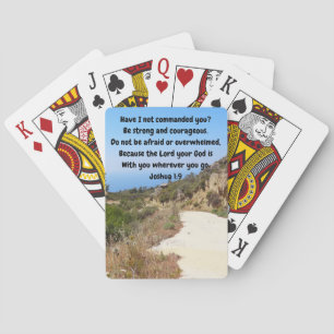 Joshua 1:9 Starke und mutige Custom BibleVerse Spielkarten