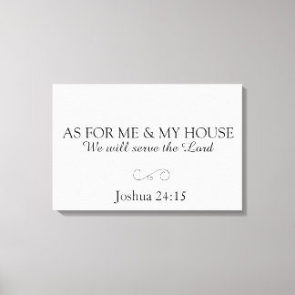 Joshua 24:15 Bibelverse Leinwand