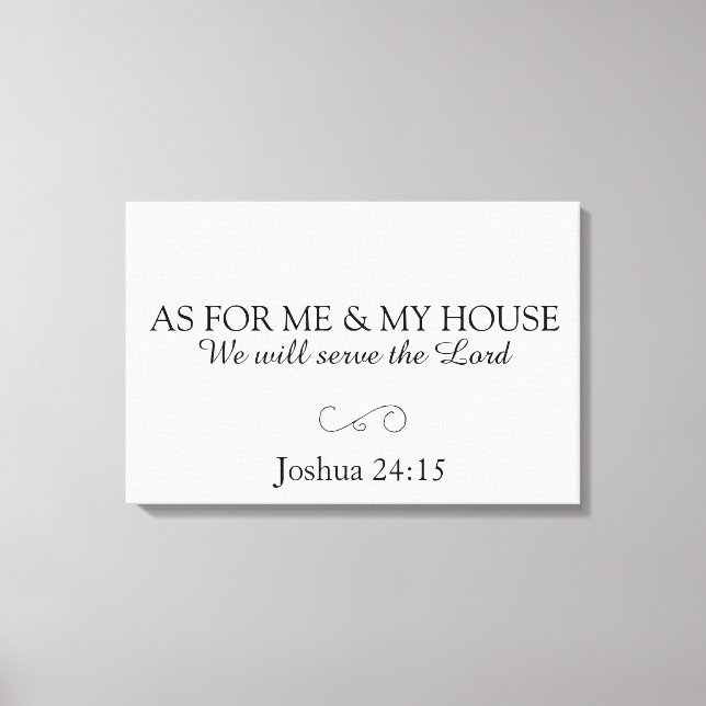 Joshua 24:15 Bibelverse Leinwand (Vorderseite)