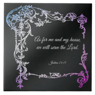Joshua 24:15 carreaux céramiques
