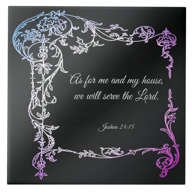 Joshua 24:15 carreaux céramiques (Devant)