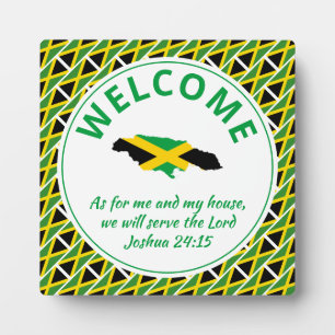 Joshua 24:15 für mich und mein Haus JAMAICA Fotoplatte