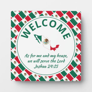 Joshua 24:15 für mich und mein Haus MEXICO willkom Fotoplatte