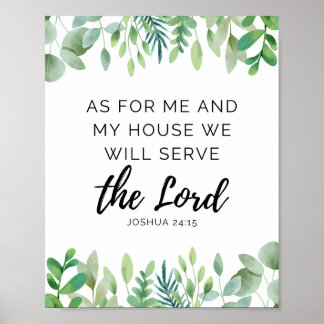 Joshua 24:15 Print Poster