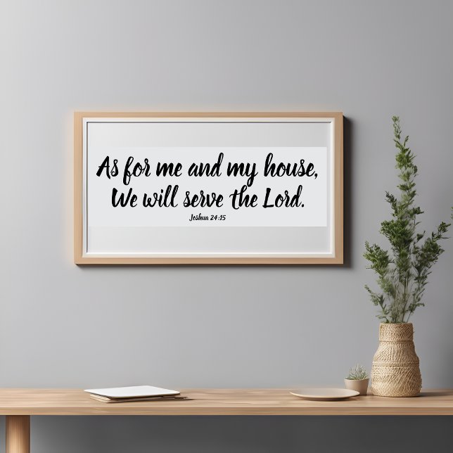 Joshua 24:15 Was mich angeht... Serbe dem Herrn Sc Poster (Joshua 24:15 As for me...Serve the Lord Script Poster
)