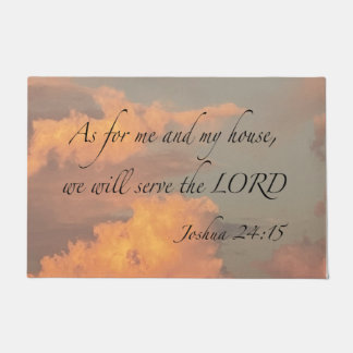 Joshua 24:15 Was mich und...Door Mat Fußmatte