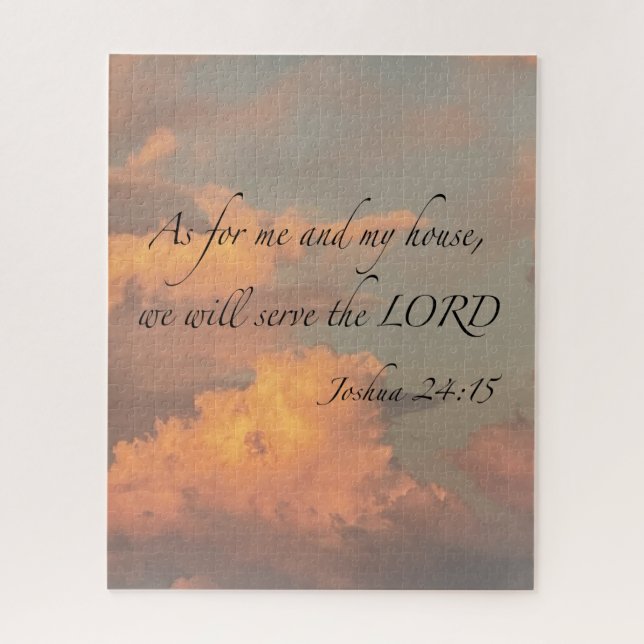 Joshua 24:15 Was mich und...Jigsaw Puzzle angeht (Vertikal)