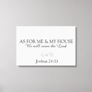 Joshua-24:15bibel-Vers-Leinwand Leinwanddruck