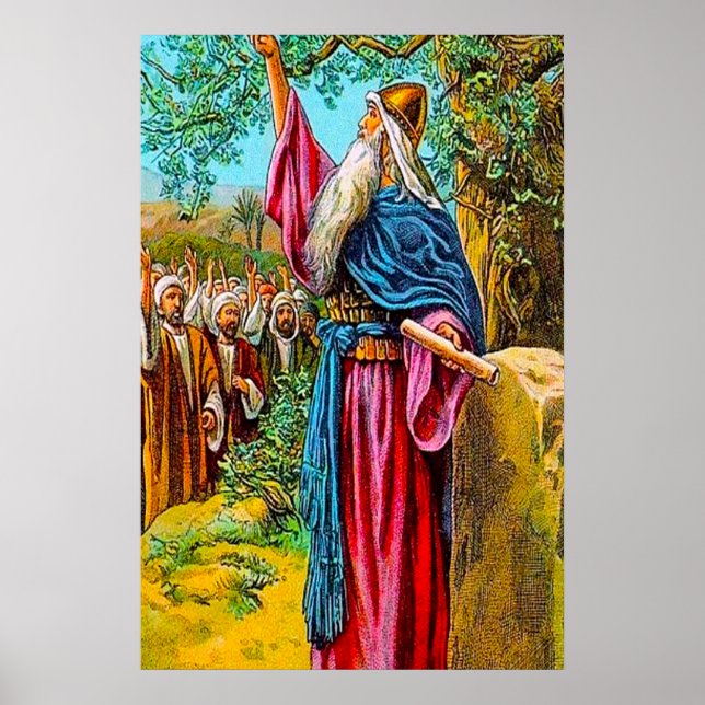 Joshua 24:16-28 Israel verspricht Gott zu dienen Poster (Vorne)