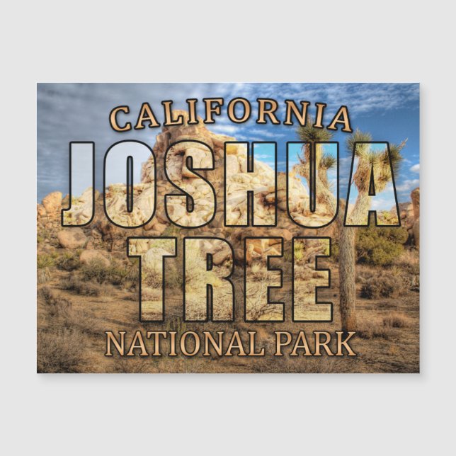 Joshua-Baum-Nationalpark-Magnetkarte Magnetkarte (Vorderseite)