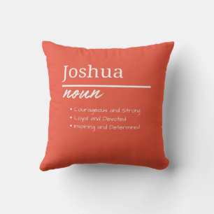 Joshua, Personalisierte Bezeichnung für Junge Kissen