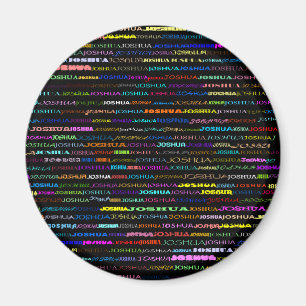 Joshua Text Design I Round Magnet