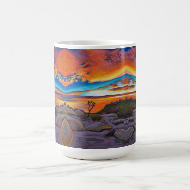 Joshua Tree bei Sonnenuntergang Kaffeetasse (Mittel)