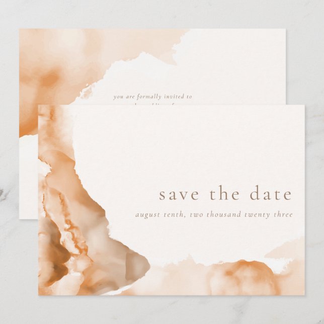 Joshua Tree Bohemisch neutral Save the Date (Vorne/Hinten)