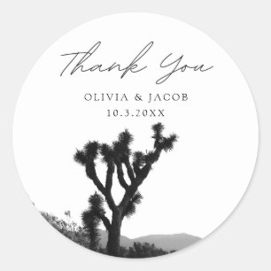 Joshua Tree Gastgeschenk Hochzeit Foto Vielen Dank Runder Aufkleber