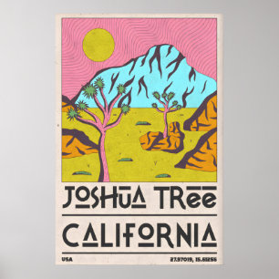 Joshua Tree Kunstprint Mid-Century Wüstenlandschaf Poster
