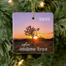Joshua Tree Lila Orange Sunset Custom Foto