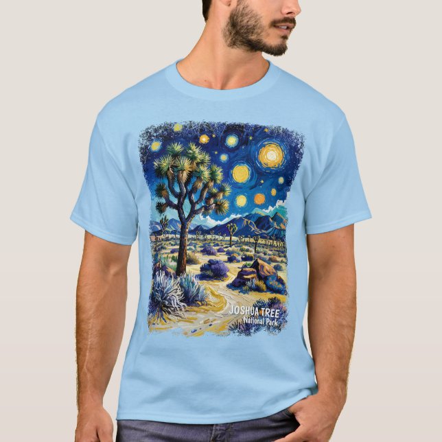 Joshua Tree Mojave Desert Hiking Modern Dreamlike T-Shirt (Vorderseite)