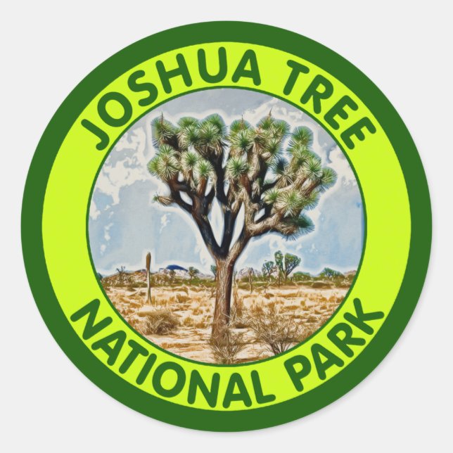 Joshua Tree National Park, Kalifornien Runder Aufkleber (Vorderseite)