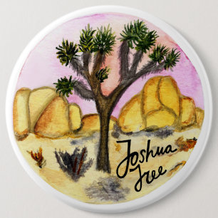 Joshua Tree National Park Watercolor Button
