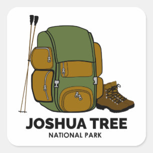 Joshua Tree Nationalpark Backpack Quadratischer Aufkleber