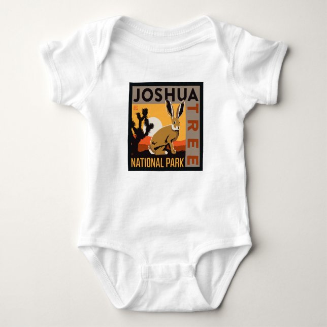 Joshua Tree Nationalpark | Kaninchen Baby Strampler (Vorderseite)