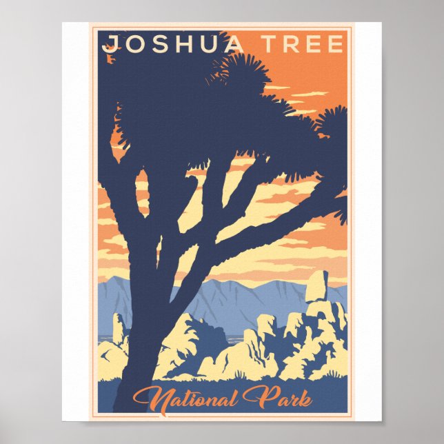 Joshua Tree Nationalpark Litho Artwork Poster (Vorne)