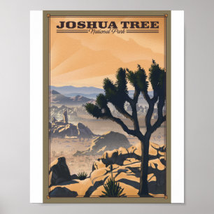 Joshua Tree Nationalpark Litho Artwork Poster