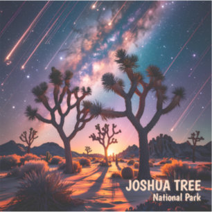 Joshua Tree Nationalpark Meteor-Schauer Milchstraß Aufkleber