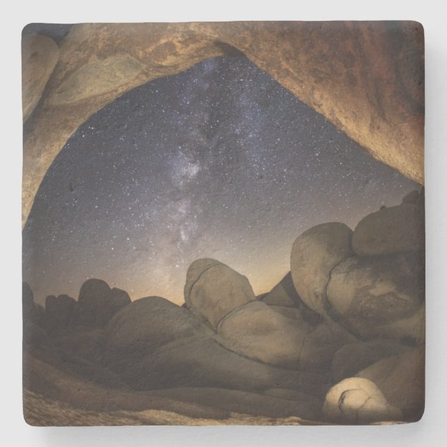 Joshua Tree Nationalpark Night Sky Steinuntersetzer (Vorderseite)