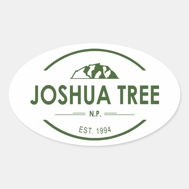 Joshua Tree Nationalpark Ovaler Aufkleber (Vorderseite)