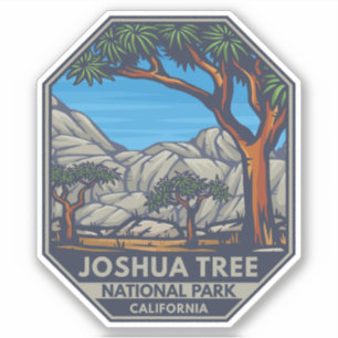Joshua Tree Nationalpark Retro Emblem Aufkleber
