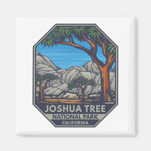 Joshua Tree Nationalpark Retro Emblem Magnet