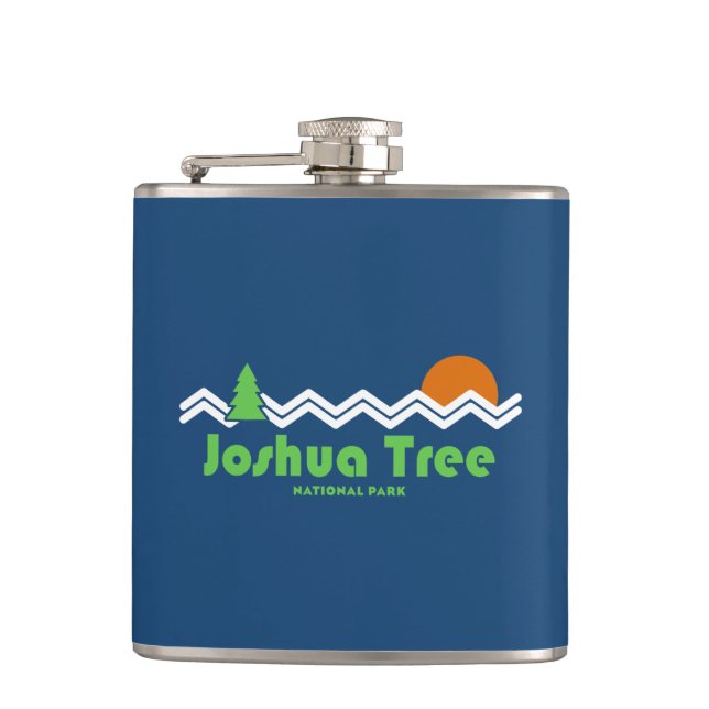 Joshua Tree Nationalpark Retro Flachmann (Vorderseite)