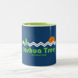 Joshua Tree Nationalpark Retro Zweifarbige Tasse