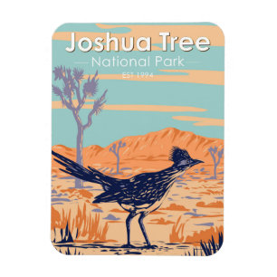 Joshua Tree Nationalpark Roadrunner Vintag Magnet