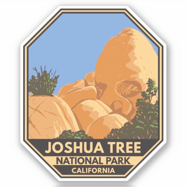 Joshua Tree Nationalpark Skull Rock Aufkleber (Vorderseite)