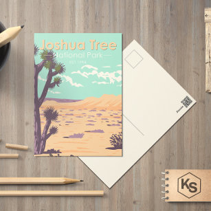 Joshua Tree Nationalpark Tule Springs Vintag Postkarte