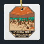 Joshua Tree Nationalpark Türkei Flats Sand Dunes Keramikornament<br><div class="desc">Joshua Tree Vektorgrafik. Der Park ist nach den verdrehten,  überdachten Joshua-Bäumen der Region benannt,  der Park erstreckt sich über die Kakteen-gepunktete Colorado-Wüste und die Mojave-Wüste.</div>