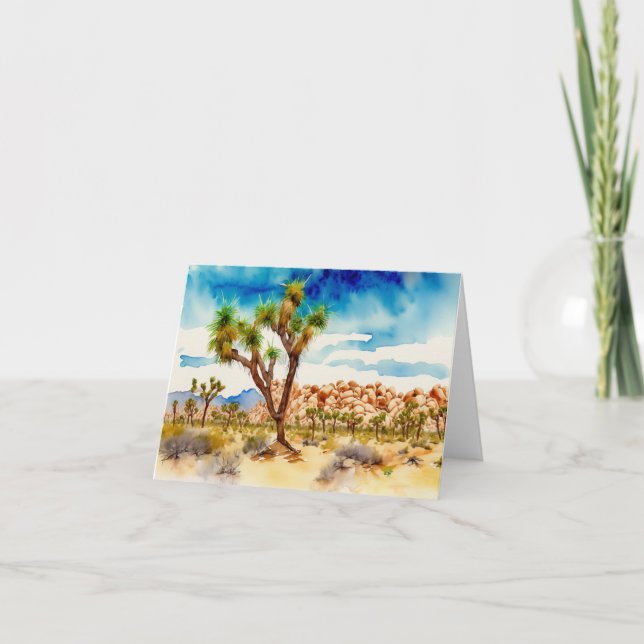 Joshua Tree Nationalpark Wasserfarbenparkprojekt Karte (Vorderseite)