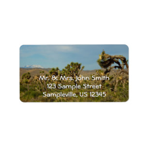 Joshua-Tree-Nationalpark-Wüstenlandschaft Adressaufkleber