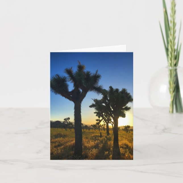 Joshua tree Sunset #1 Notecard Karte (Vorderseite)